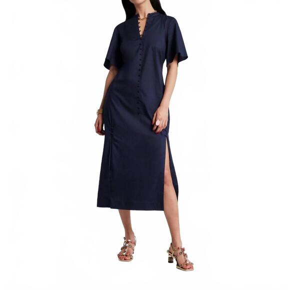 NEW FRANCES VALENTINE lori maxi dress in navy